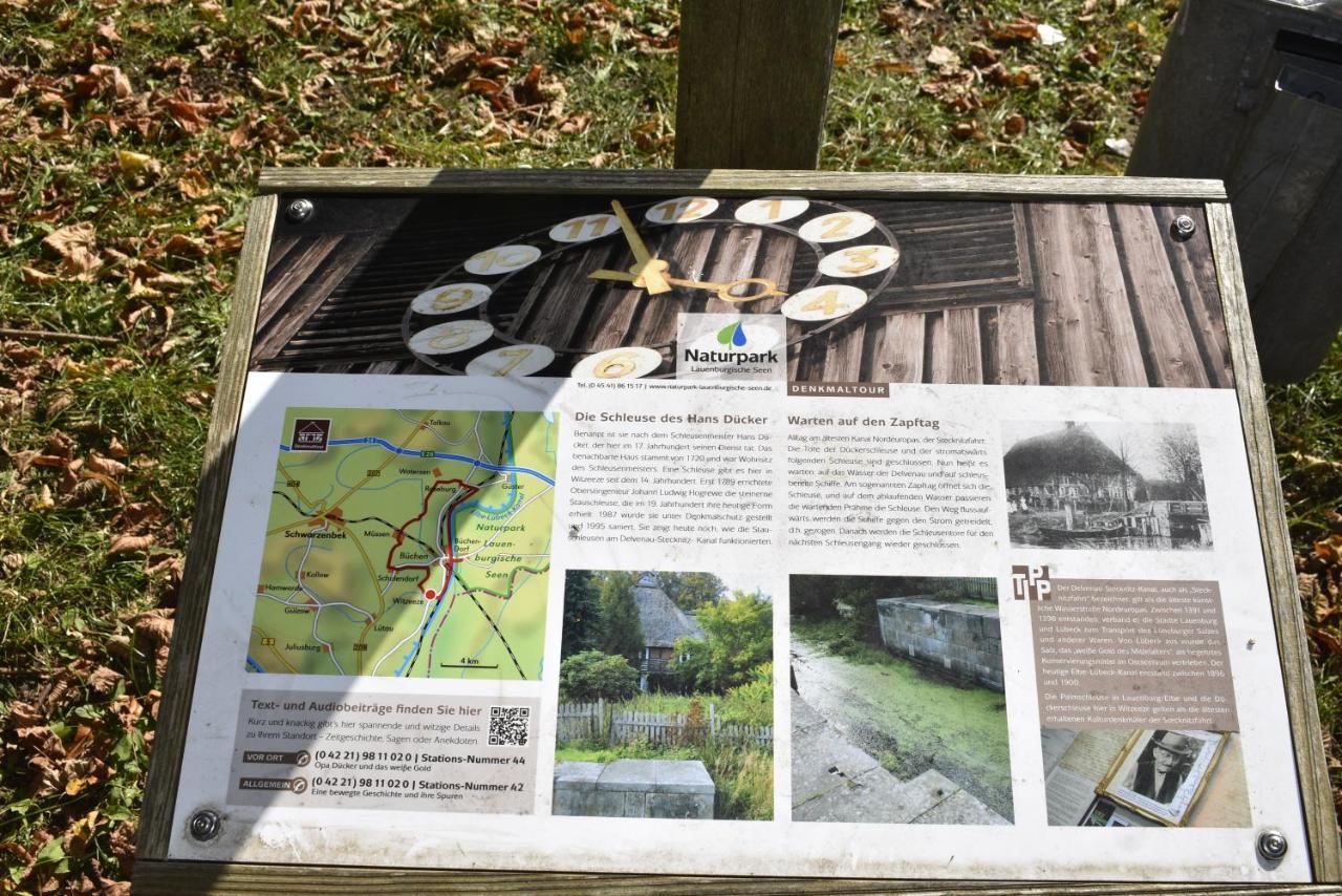 Pension Zur Schleuse Garni Am Elbe Luebeck - Kanal In Witzeeze Esterno foto